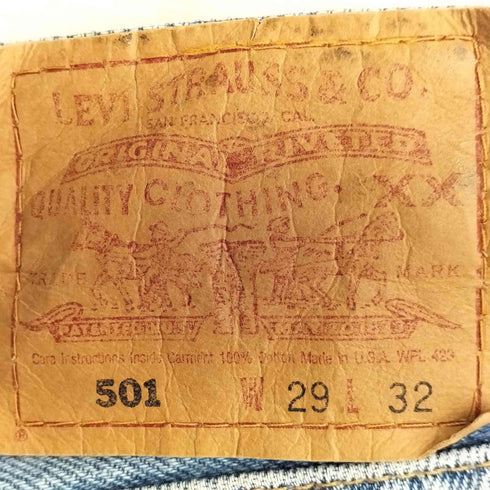 リーバイス Levis 90s USA製 96年製 ボタン裏520刻印 501 デニム メンズ W29 L32
