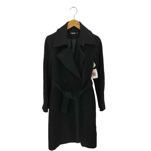 ダナキャランニューヨーク DKNY 90-00s ウールメルトン シェイプデザイン コート レディース 4