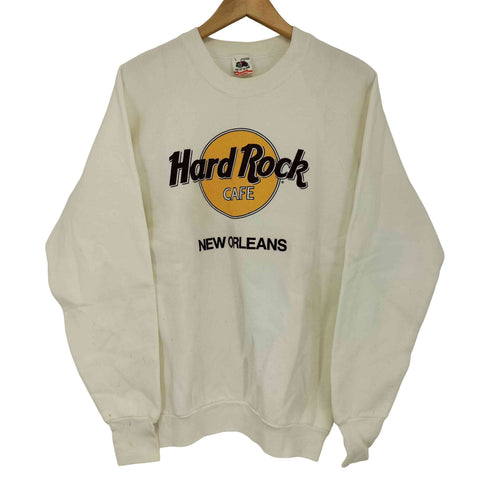 ハードロックカフェ Hard Rock Cafe 90S USA製 fruitボディ NEWORLEANS クルーネックスウェット メンズ JPN:L