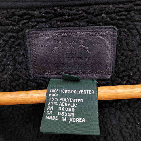 ローレンラルフローレン LAUREN RALPH LAUREN 裏地ボア クルミボタン フェイクムートンジャケット レディース L
