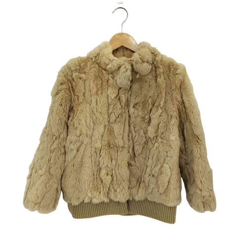 Rouge vif モックネック ラビットファージャケット レディース