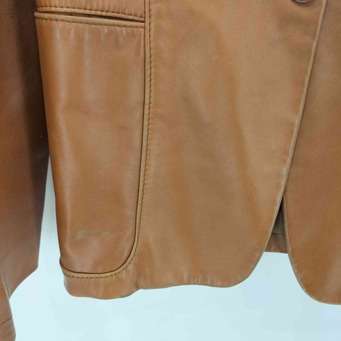 ダナキャランニューヨーク DKNY Lamb ラムレザー 2B シングル テーラードジャケット レディース 4