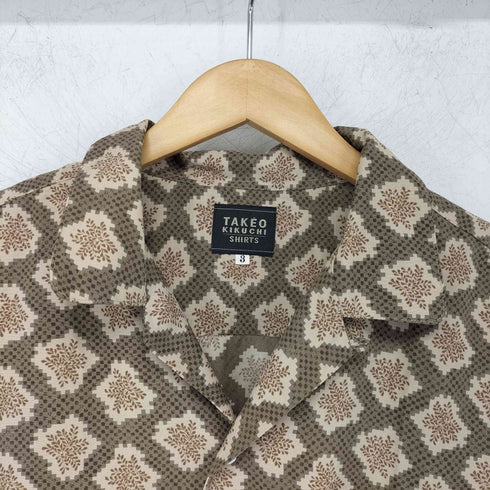 タケオキクチ TAKEO KIKUCHI 総柄オープンカラーポリシャツ メンズ JPN:3