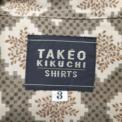 タケオキクチ TAKEO KIKUCHI 総柄オープンカラーポリシャツ メンズ JPN:3