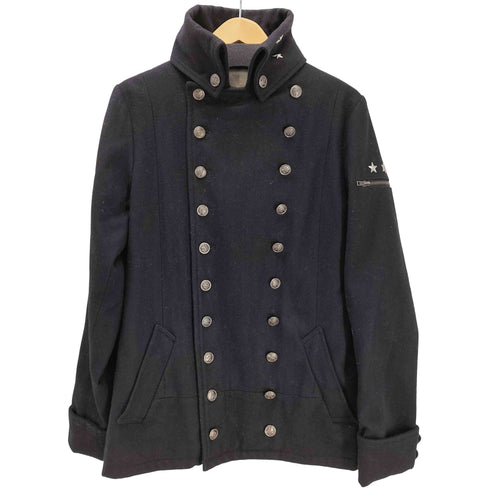 KINGLY MASK レーヨン混 錨ボタン スター スタッズ ウール ナポレオン ジャケット メンズ JPN:3