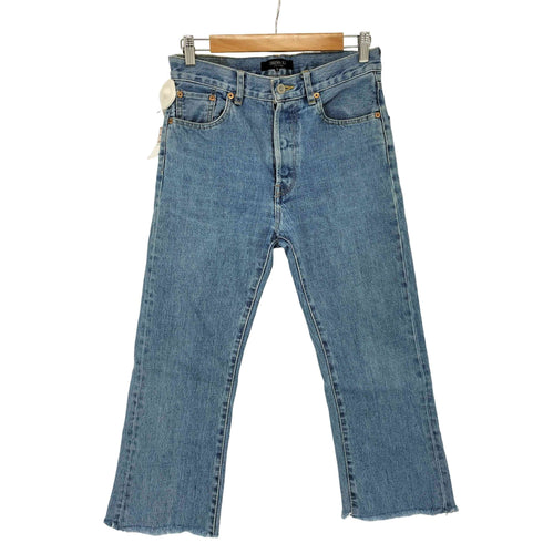 OSHIMA REI ボタンフライ ダメージカット デニムパンツ レディース JPN:2