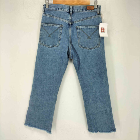OSHIMA REI ボタンフライ ダメージカット デニムパンツ レディース JPN:2