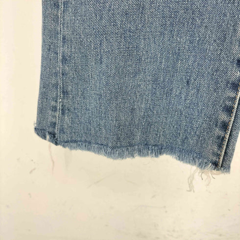 OSHIMA REI ボタンフライ ダメージカット デニムパンツ レディース JPN:2
