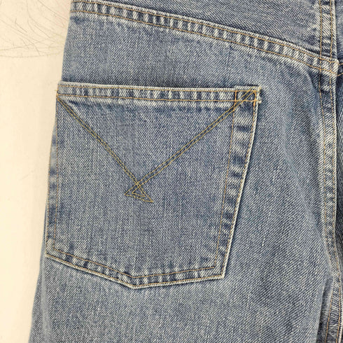 OSHIMA REI ボタンフライ ダメージカット デニムパンツ レディース JPN:2