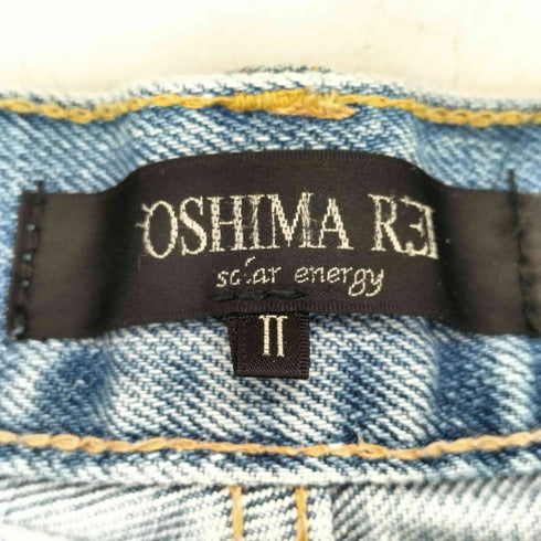 OSHIMA REI ボタンフライ ダメージカット デニムパンツ レディース JPN:2
