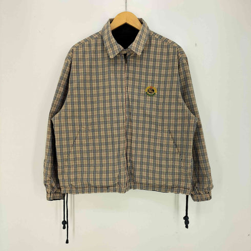 バーバリーズ BURBERRYS 90s 白タグ ロゴ刺繍 ノバチェック リバーシブル スイングトップ メンズ import:M