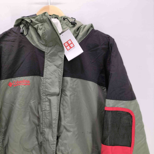 コロンビア Columbia Sportswear Company 90-00S ロゴ刺繍 バイカラー ナイロン マウンテン ジャケット 裾ドローコード メンズ LL
