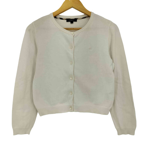 バーバリーロンドン BURBERRY LONDON ロゴ刺繍 コットン クルーネック カーディガン レディース 160A