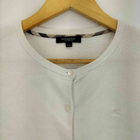 バーバリーロンドン BURBERRY LONDON ロゴ刺繍 コットン クルーネック カーディガン レディース 160A