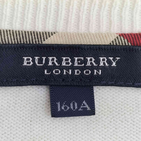 バーバリーロンドン BURBERRY LONDON ロゴ刺繍 コットン クルーネック カーディガン レディース 160A