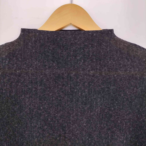 プリーツプリーズイッセイミヤケ PLEATS PLEASE ISSEY MIYAKE 12ss まだら柄 モックネック プリーツ カットソー レディース JPN:3