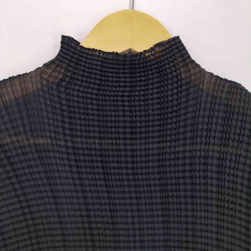 イッセイミヤケフェット ISSEY MIYAKE FETE 16ss ワッフル プリーツ ハイネック カットソー レディース JPN:2
