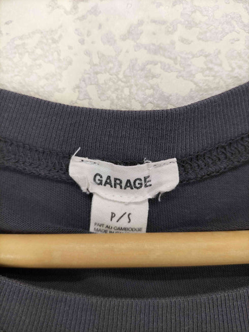 GARAGE フロントクルーネックバンドTシャツ レディース S
