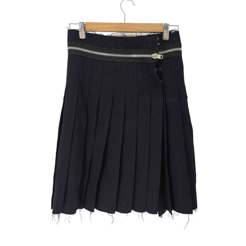 トリココムデギャルソン tricot COMME des GARCONS ジップデザイン プリーツスカート レディース JPN:S