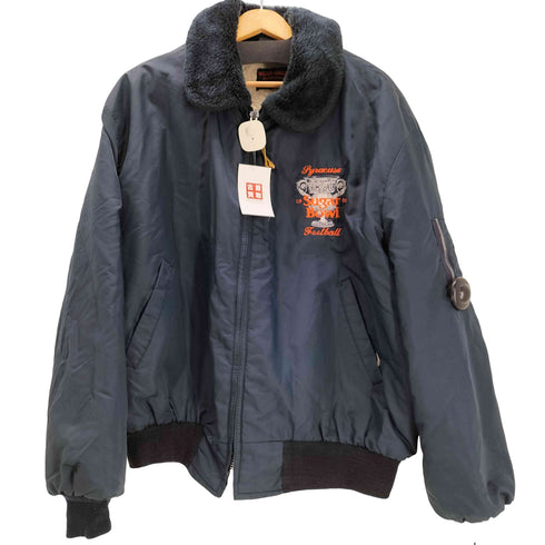 ウェアガード Wear Guard USA製 B-15型 アメフト ロゴ刺繍 裏ボア ジップアップ フライト ジャケット ビッグサイズ メンズ XXXL