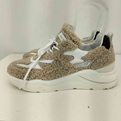 D.A.T.E. FUGA FG FUR TEDDY BEIGE ファー テディ スニーカー レディース JPN:23.5