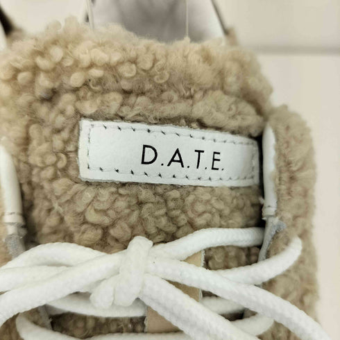 D.A.T.E. FUGA FG FUR TEDDY BEIGE ファー テディ スニーカー レディース JPN:23.5