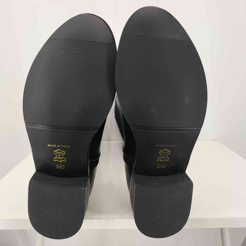HIAND Chelsea Long Boots フェイクレザー チェルシー ロングブーツ レディース JPN:24