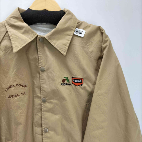 ケイブランド K-BRAND 80-90S USA製 ASGROW 企業刺繍 コーチジャケット 65/35 ポリ コットン 裏起毛 メンズ import:XL
