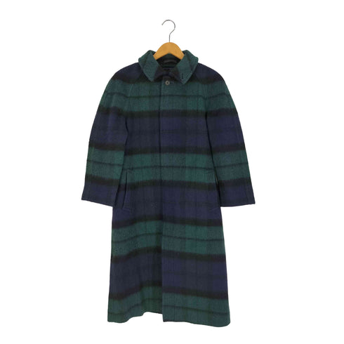 ジェイプレス J.PRESS ブラックウォッチ ウールナイロン ステンカラーコート メンズ JPN:L