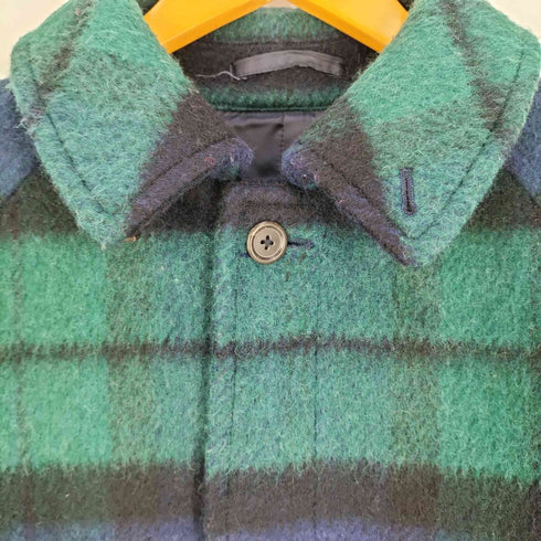 ジェイプレス J.PRESS ブラックウォッチ ウールナイロン ステンカラーコート メンズ JPN:L