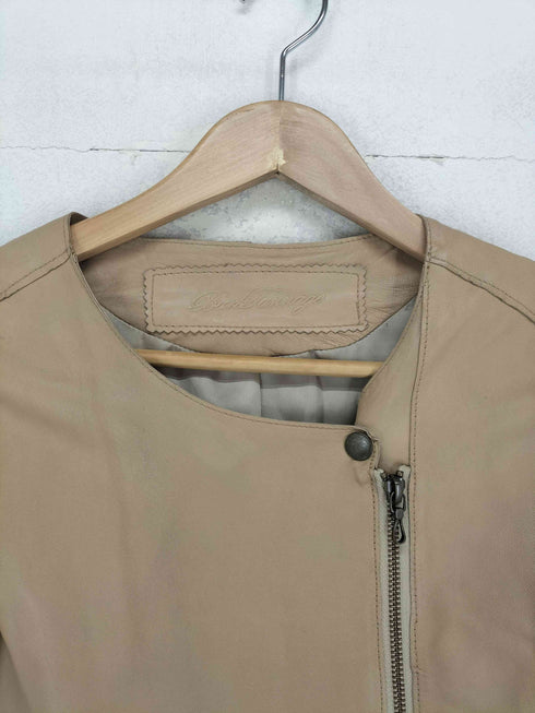 Bark Tannage ラムレザーライダースジャケット レディース 36