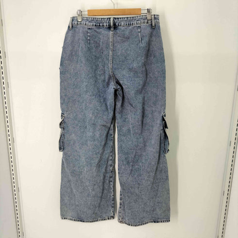 デニム カーゴ ワイドパンツ レディース 32inch