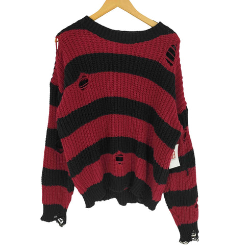 Y2K グランジ ダメージニット レディース import:XL