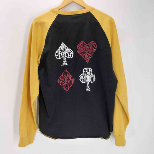 ショット Schott BASEBALL T-SHIRT PLAYING CARD ベースボール チェッカー×ガールズライダー ラグランスリーブ L/S Tシャツ メンズ import:XL