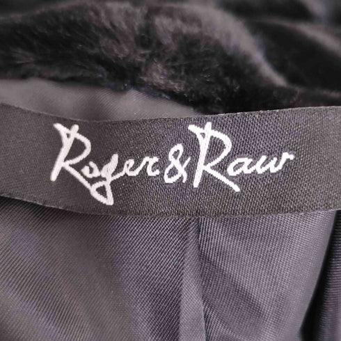 Roger&Raw Backロゴファーコート レディース JPN:M
