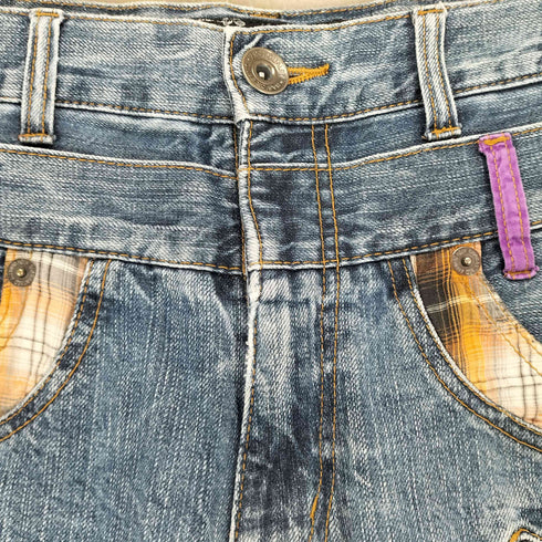 oririn 平成 Y2K クロップドデニムパンツ レディース