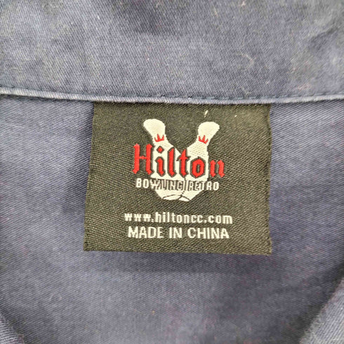 ヒルトン HILTON バックワッペン ボウリングシャツ メンズ import:M