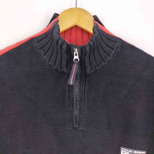 ポロスポーツラルフローレン POLO SPORT RALPH LAUREN 90-2000s ツートン ハーフジップニット メンズ LL