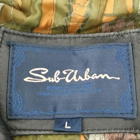 Sub Urban 裏地総柄 ラムレザーコート メンズ JPN:L