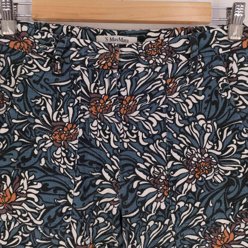 エスマックスマーラ S Max Mara 花柄 ベイカーポケット ワイドパンツ レディース