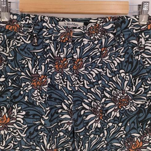 エスマックスマーラ S Max Mara 花柄 ベイカーポケット ワイドパンツ レディース