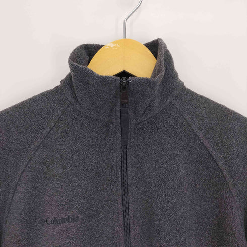 コロンビア Columbia ロゴ刺繍 ドローコード スタンドネック フリースジャケット レディース import:S