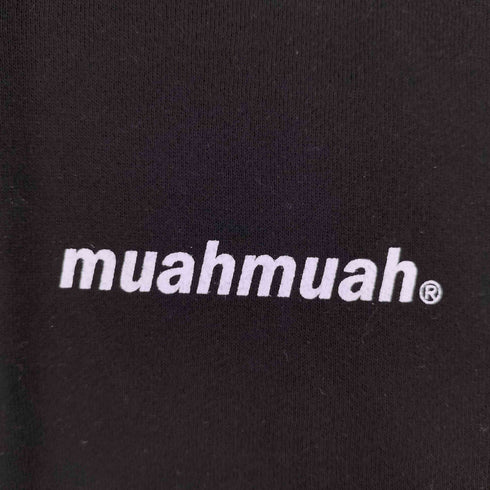 muahmuah 胸元ワンポイント バック ロゴパーカー メンズ FREE