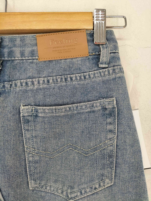 バックスリットデニムマキシスカート レディース