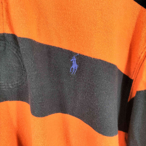 ポロバイラルフローレン Polo by RALPH LAUREN 90S スリランカ製 ボーダーラガーシャツ メンズ import:L