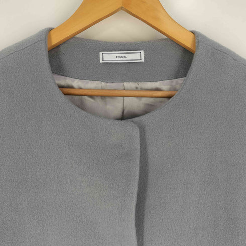 フェンネル FENNEL レッキスファー ノーカラーコート レディース JPN:9号