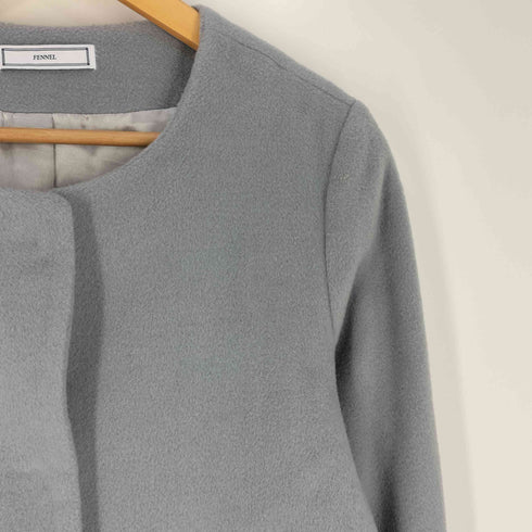 フェンネル FENNEL レッキスファー ノーカラーコート レディース JPN:9号