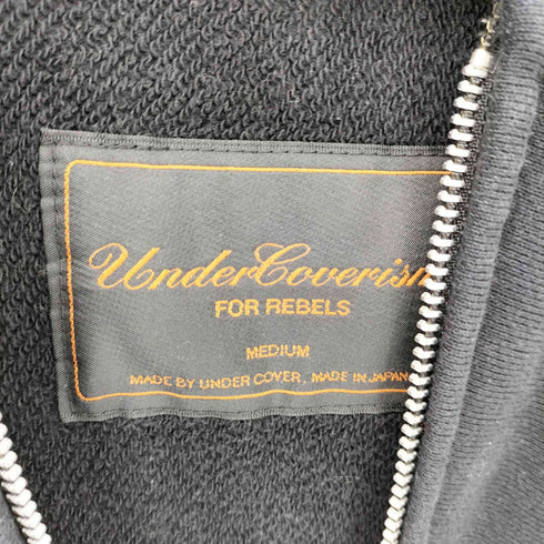 アンダーカバー UNDERCOVER LANGUID期 歪み ダブルジップ ドレープ ロング ジップアップパーカー Archive メンズ M