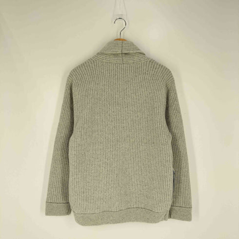 アンリリュシャピュイ Henri-Luc Chapuis カシミヤ混 千鳥格子 ショールカラーウールカーディガン メンズ JPN:L