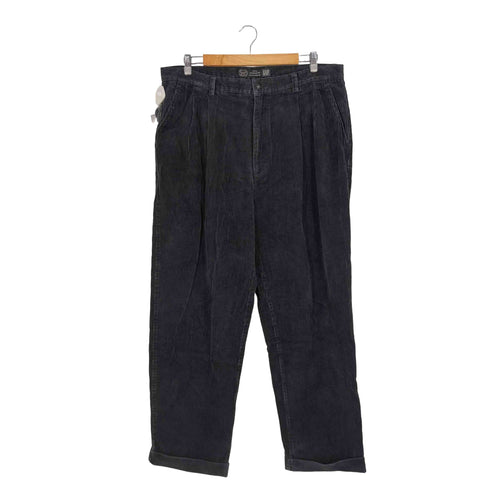 ギャップ Gap 90s relaxed fit 2タック 中細畝 ブラック コーデュロイ パンツ メンズ 38/30